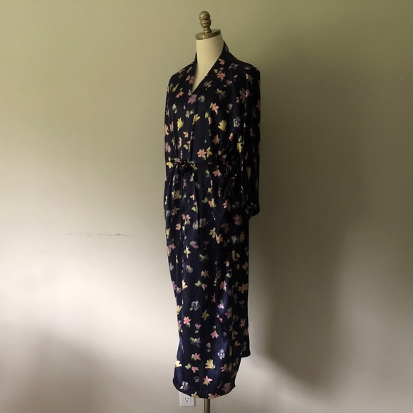 Blue Floral Kimono Robe MYSTIQUE One Size - Picture 6 of 10